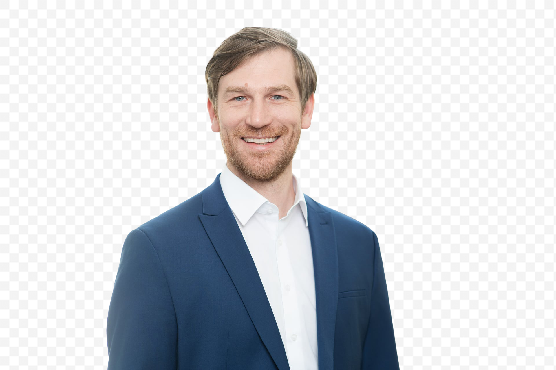 Freigestellter Mitarbeiter ohne Hintergrund